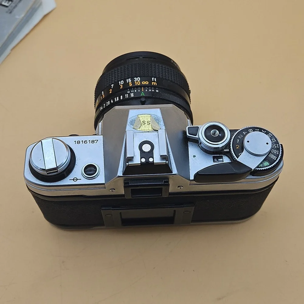 Canon AE-1 Silver Vintage Camera W/ S.S.C 50mm 1:1.4 Lens Tested Works